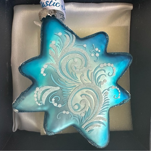 G. DeBrekht Lighting the Way North Star Ornament Mercury Glass Blue New In Box - Picture 4 of 6
